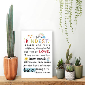 Cute Appreciation Card for Kindest Person, Great Thank You Card with Envelope for Women Men, Sweet Friendship Gift for Friends Classmates, Best Thank You Gift Ideas for Mom Dad