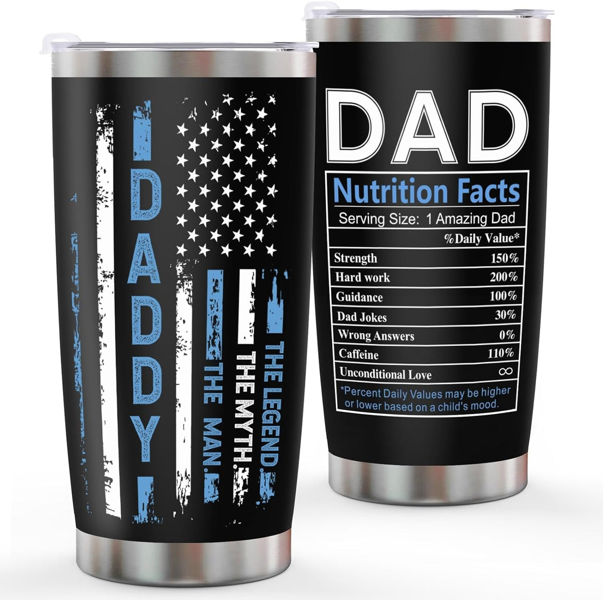 Fathers Day Dad Gifts from Daughter Son Wife, Gifts for Dad Stepdad Father in Law Him Husband New Dad Daddy Grandpa Uncle, Birthday Christmas Anniversary Father'S Day Presents - 20 Oz Tumbler