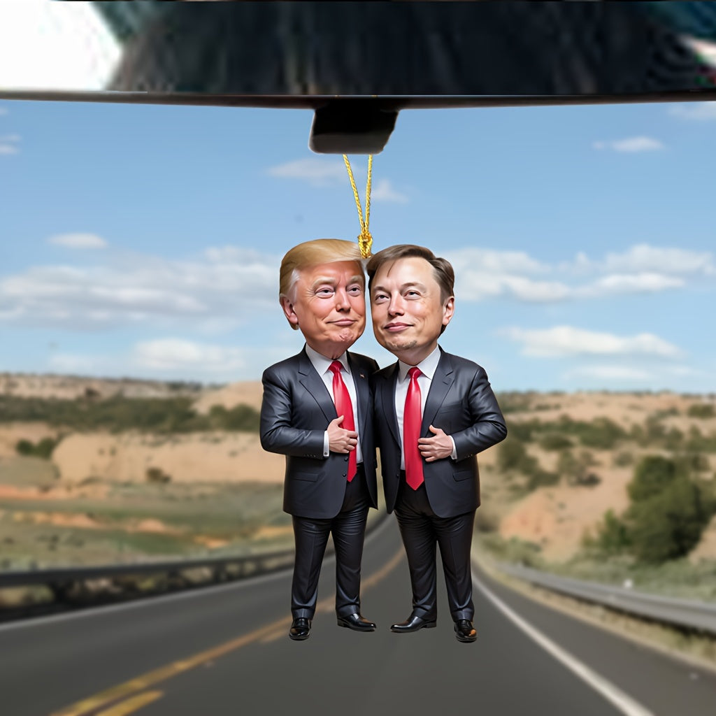 Trump & Musk Acrylic Hanging Ornaments, Collectible Decor for Christmas HA75 64026