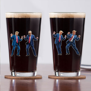 Trump Ready To Dance And Celebrate The Holidays Beer Glass LM32 65023