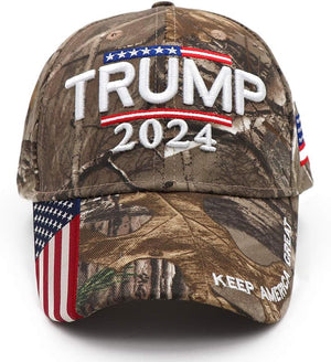 2024 Hat Keep America Great Hat MAGA Camo Embroidered Adjustable Baseball Cap