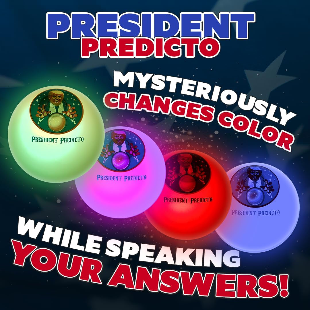 Talking President Predicto - Donald Trump Fortune Teller Ball - Lights up & Talks - Ask YES or NO Question & Trump Speaks the Answer - like a Next Generation Magic 8 Ball – Unique Funny Gifts for Men