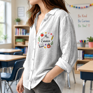 Custom Teacher Name Back To School Blouse Shirt CH07 180024