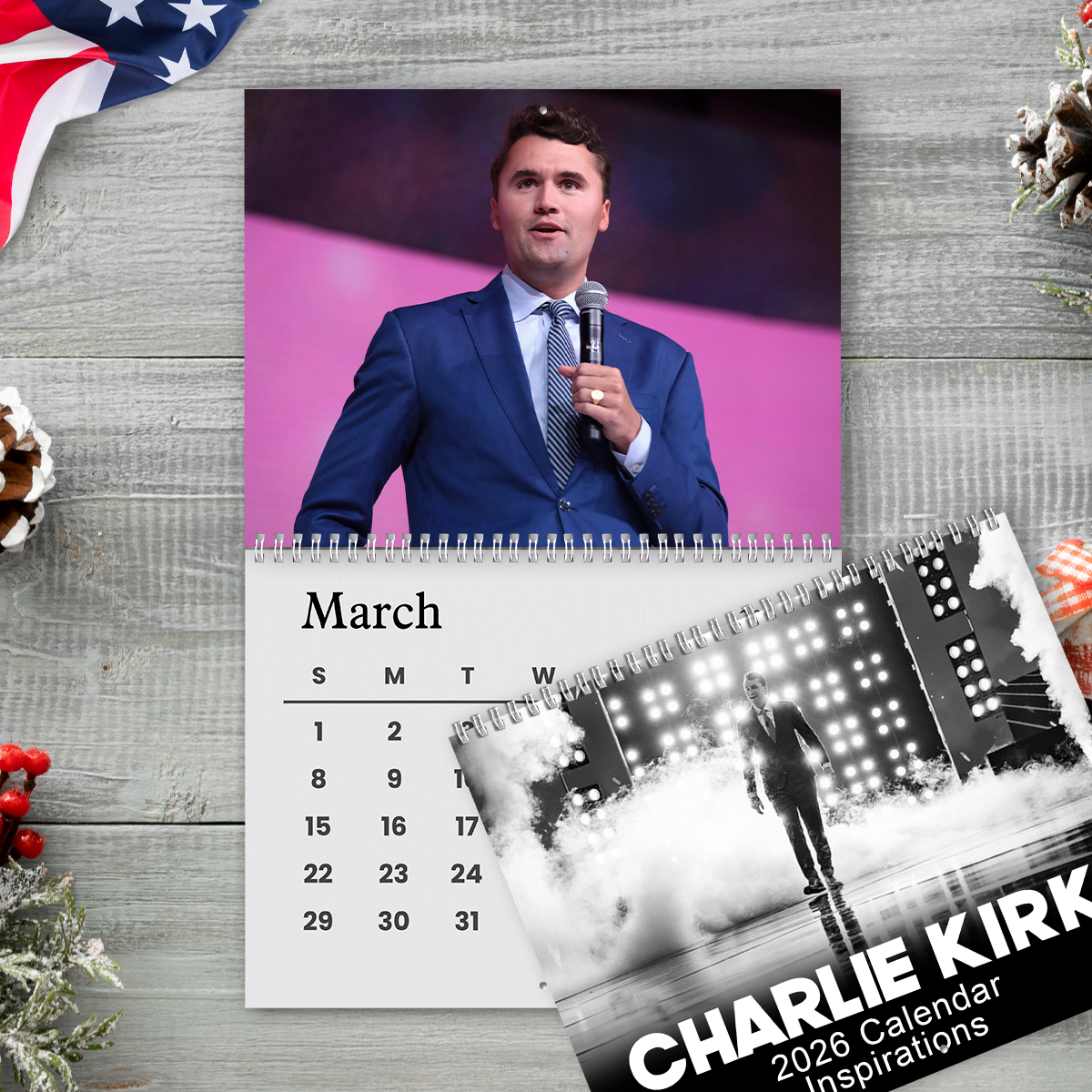 Charlie Kirk Calendar 2026 Turning Point USA Inspirational Wall Calendar LM32 65791