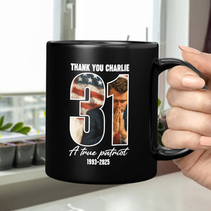 Thank You Charlie Kirk A True Patriot Black Mug HO82 65986