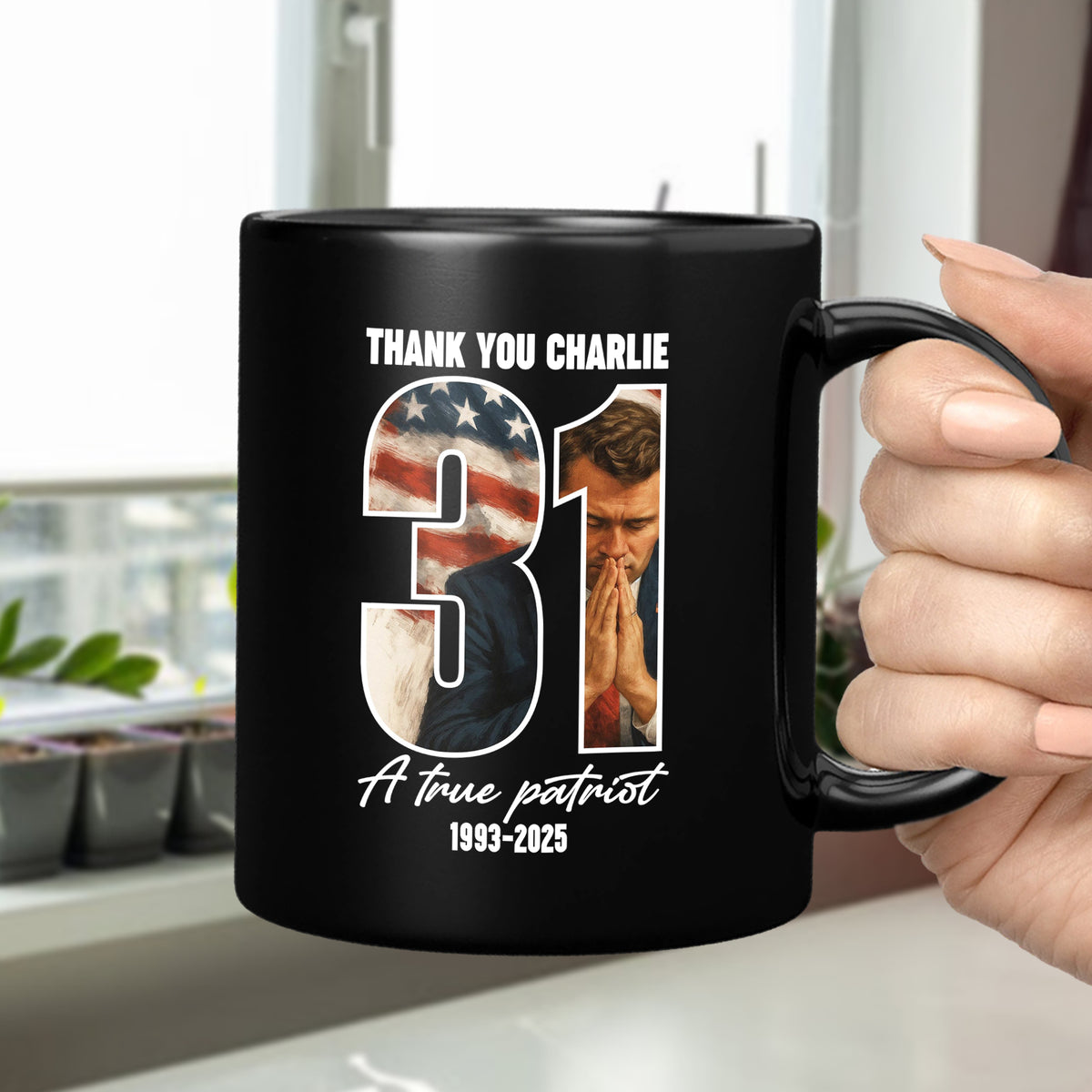 Thank You Charlie Kirk A True Patriot Black Mug HO82 65986
