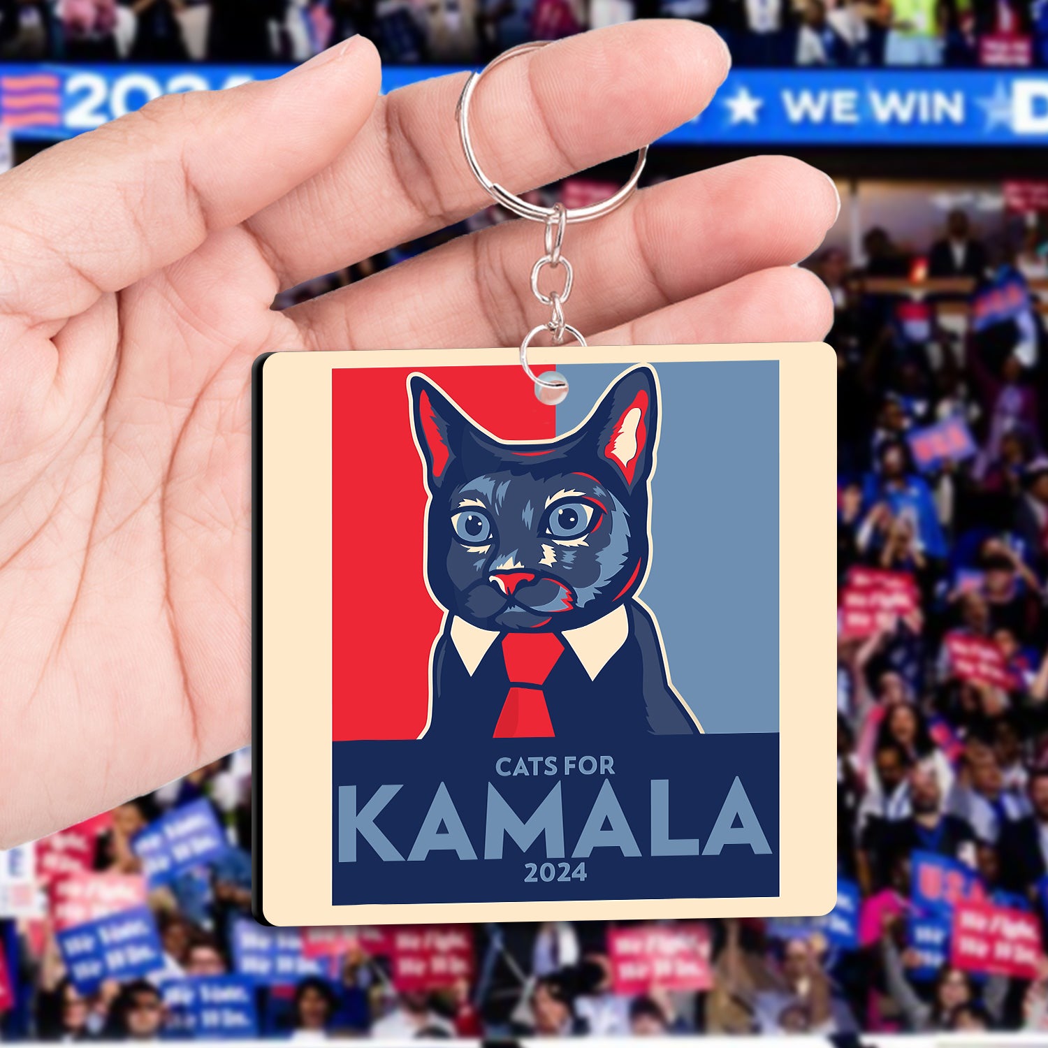 Cats For Kamala Keychain TH10 63511