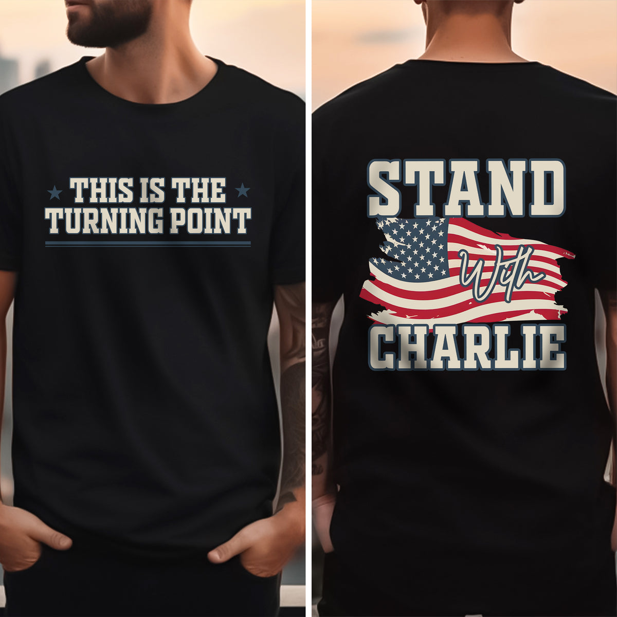 Justice For Charlie Kirk - This Is The Turning Point Back and Front Shirt LM32 65551