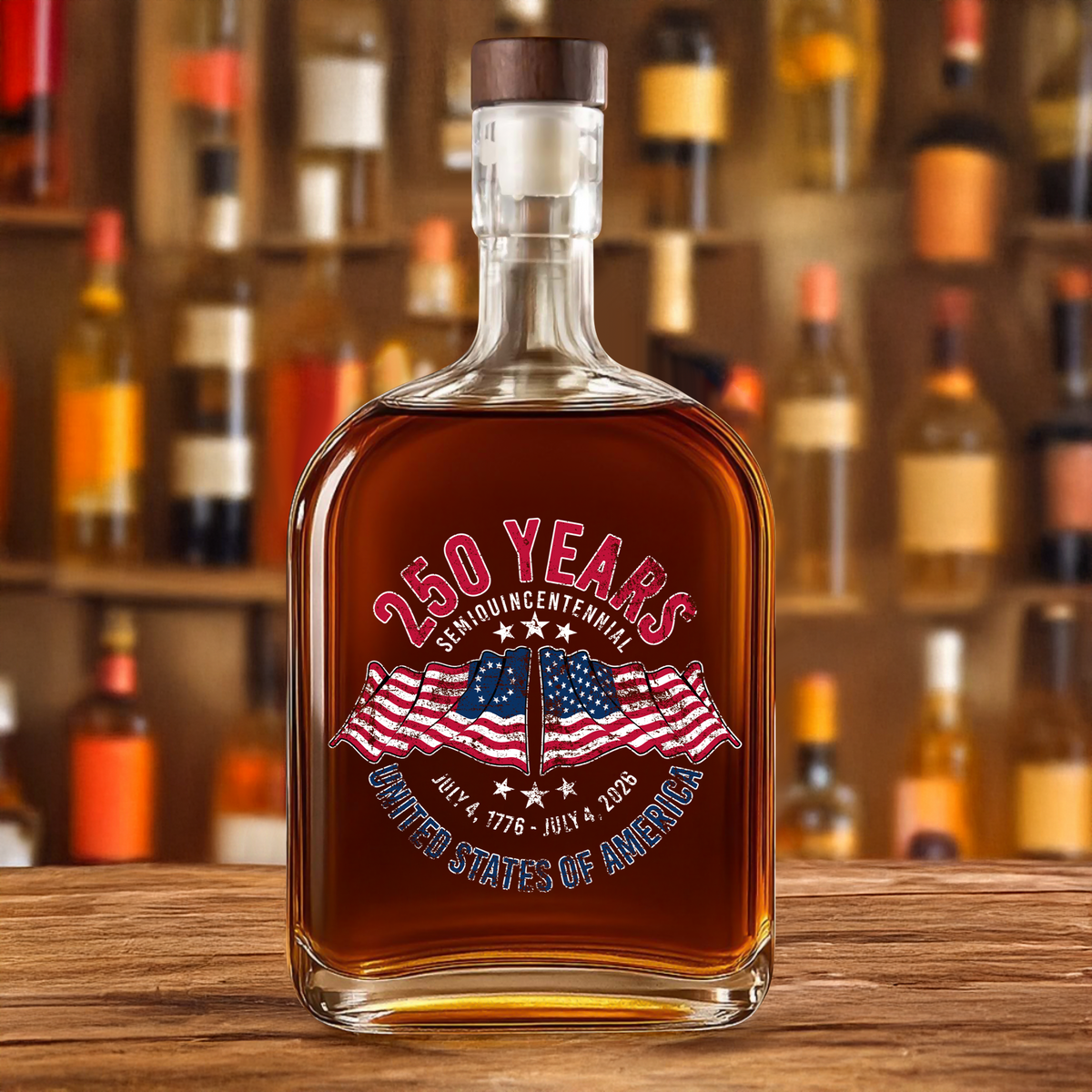 American 250 Years Semiquincentennial – Patriotic Gift 2026 Whiskey Bottle LM32 895267