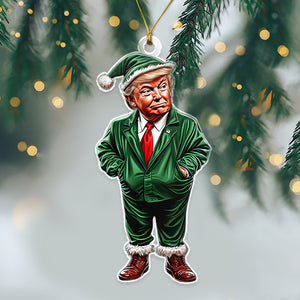 Trump Green Santa, Christmas Trump Acrylic Ornament Christmas Decor - Perfect Holiday Gift Idea HA75 63600