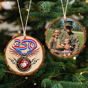 Custom Photo US Marin Corps Wood Slice Ornament N369 64607