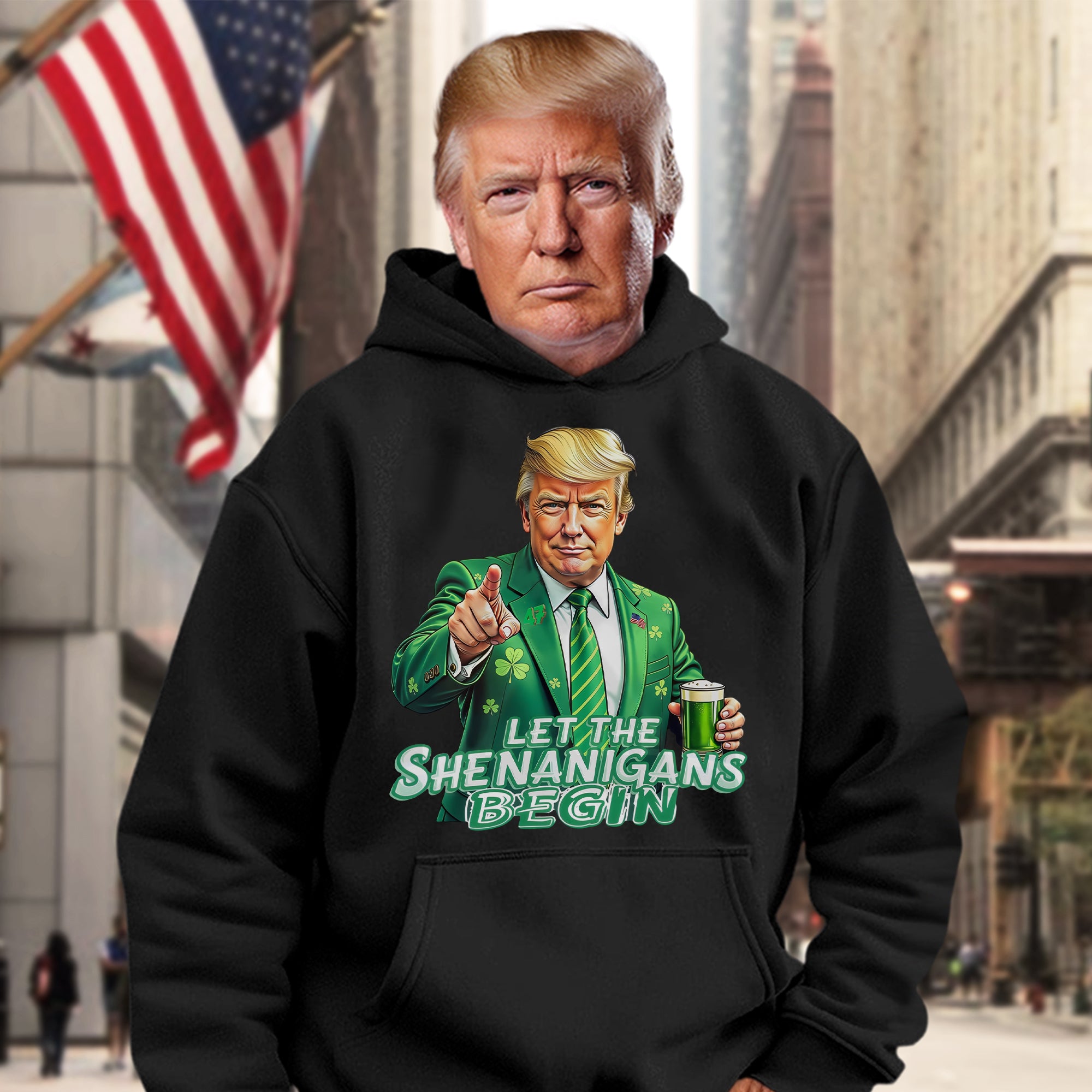 Trump Let The Shenanigans Begin St. Patrick's Day Dark Shirt LM32 65259