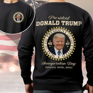 President Donald Trump Back And Front Dark Shirt HA75 64064