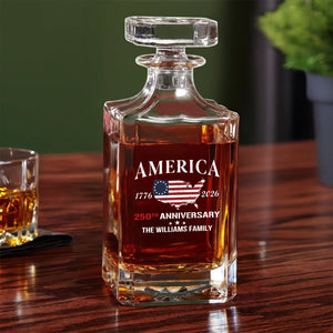 Custom Family Name America 250th Anniversary Decanter LM32 897713