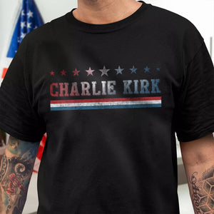 RIP American Charlie Kirk Patriot Memorial Dark Shirt LM32 65495