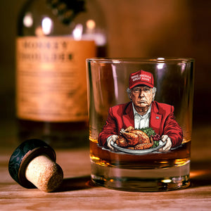 Make America Great Again with Trump Turkey Dinner Whisky Glass LM32 63901