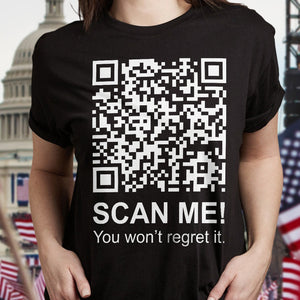 Funny QR Scan me President Trump 45 47 Dancing Dark Shirt HA75 64184