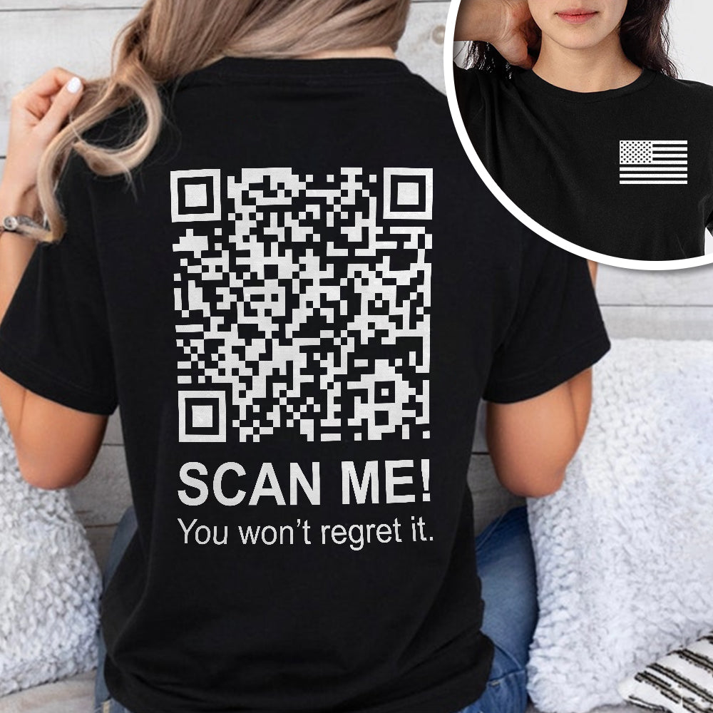 Funny QR Scan me President Trump 45 47 Dancing Front And Back Dark Shirt HA75 64186