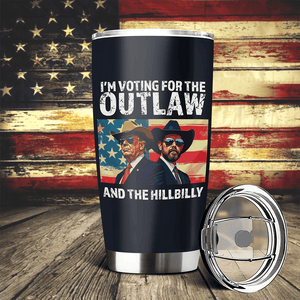 I'm Voting For The Outlaw And The Hillbilly Trump Vance Fat Tumbler HA75 64046