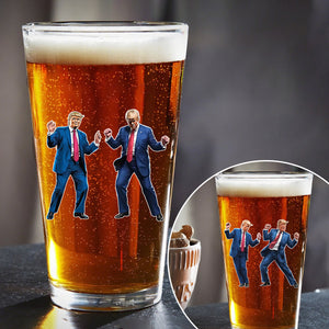 Trump Ready To Dance And Celebrate The Holidays Beer Glass LM32 65023