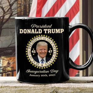 President Donald Trump Inauguration Day Black Mug HA75 64058