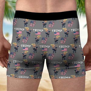 President Trump 45th & 47th Men's Boxer Briefs Trump Dancing Funny Gift N304 HA75 67144