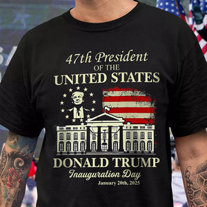 President Donald Trump Inauguration Day 2025 Dark Shirt For Trump Fans LM32 65241