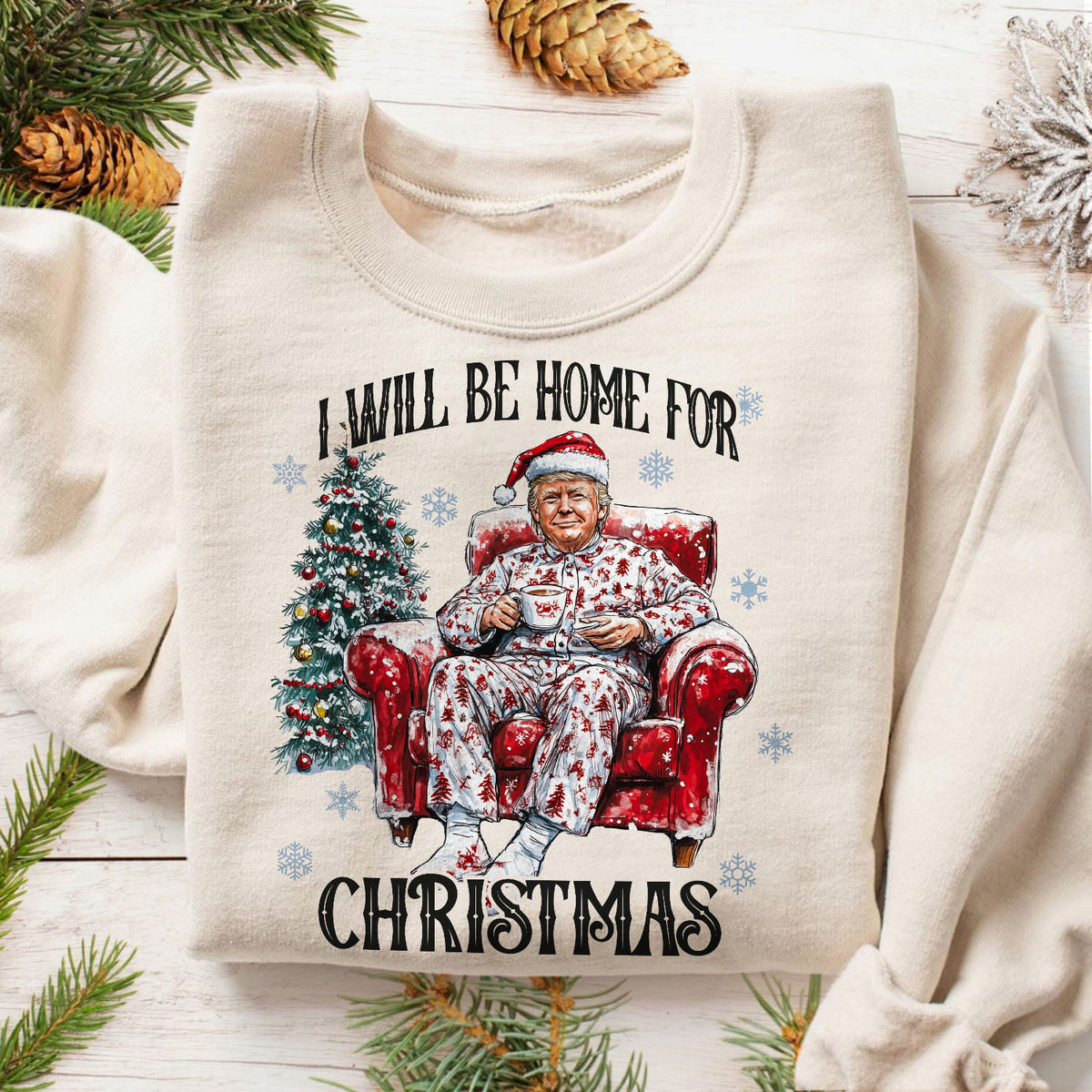I’ll Be Home for Christmas Trump Shirt – Perfect Festive Gift HO82 63705