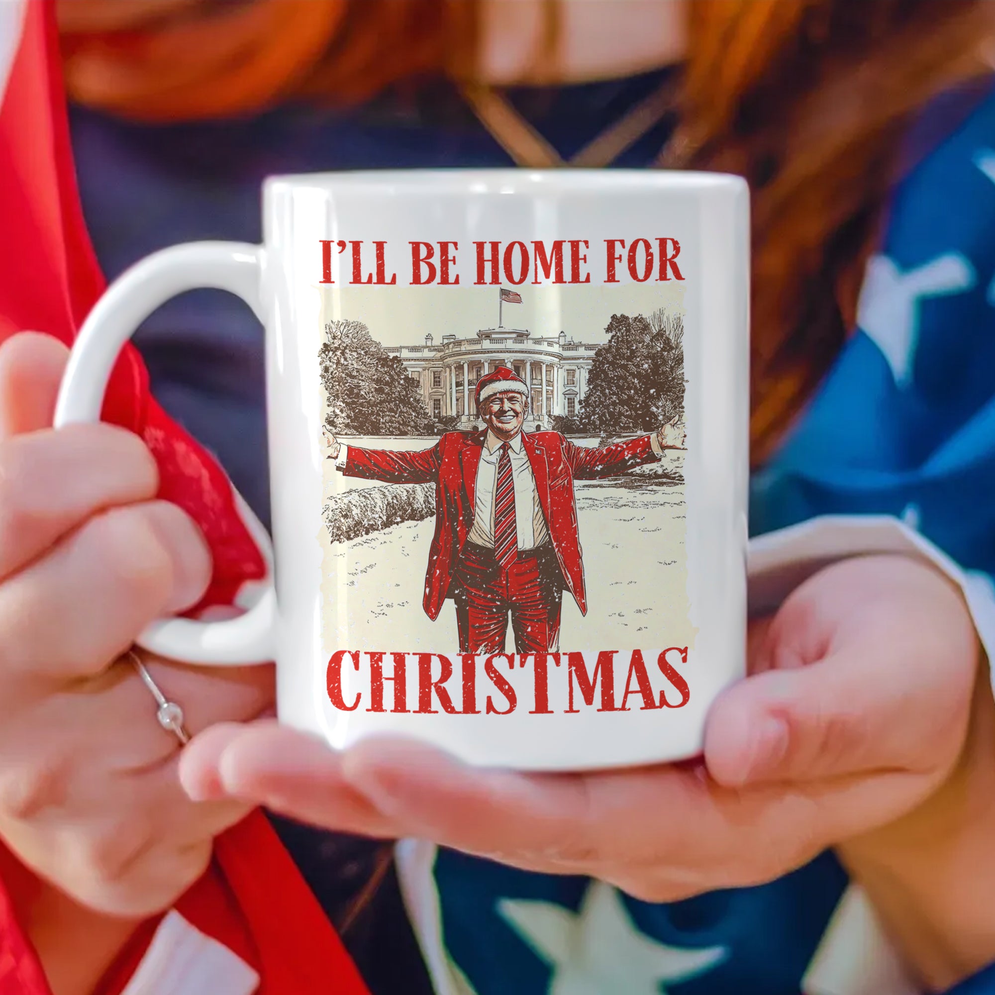 I'll Be Home for Christmas Trump Xmas, Republican Christmas Mug HA75 63792