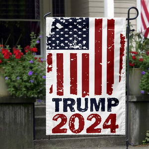 Trump 2024 With US Flag Garden Flag HO82 63422