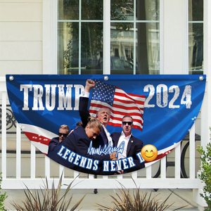 Trump Sh**ting B*****proof Trump 2024 Flag Donald Trump Non-Pleated Fan Flag HO82 65004