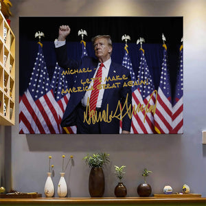 President Donald Trump Photo Picture Frame Canvas Poster HA75 63320