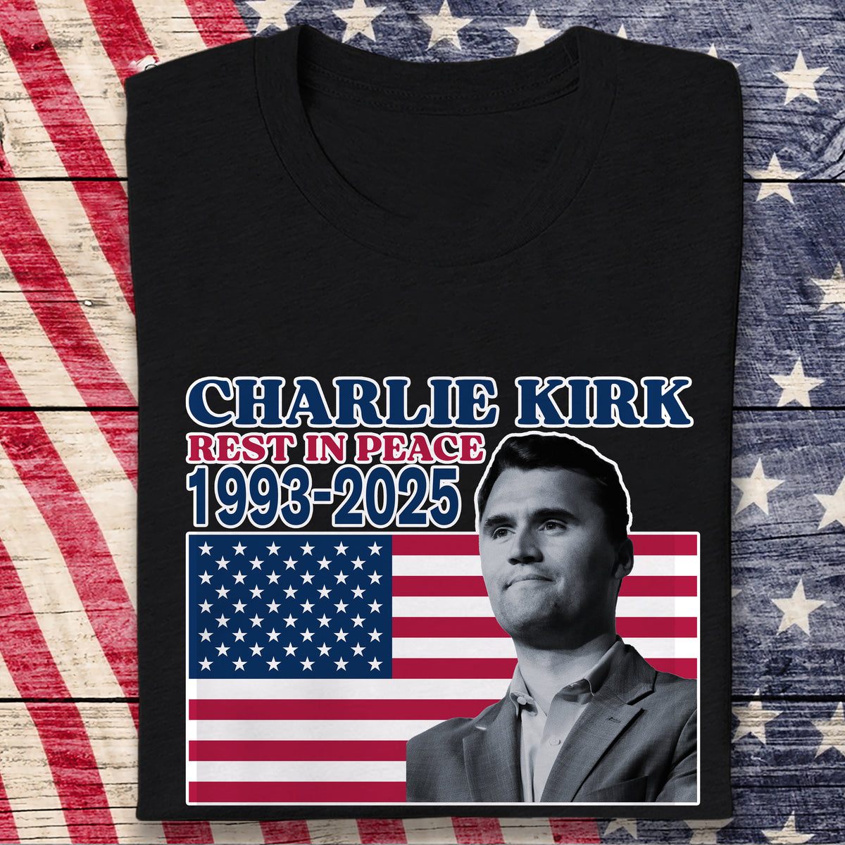 Charlie Kirk Rest In Peace 1993-2025 America Dark Shirt LM32 65627