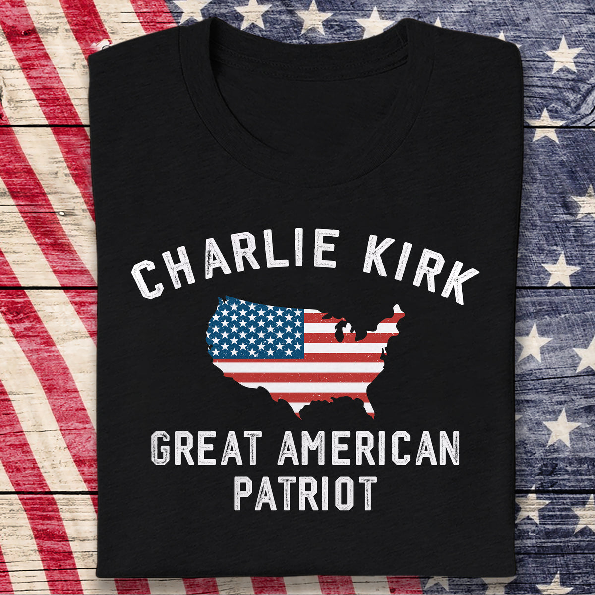 Charlie Kirk - Great American Patriot Dark Shirt LM32 65457