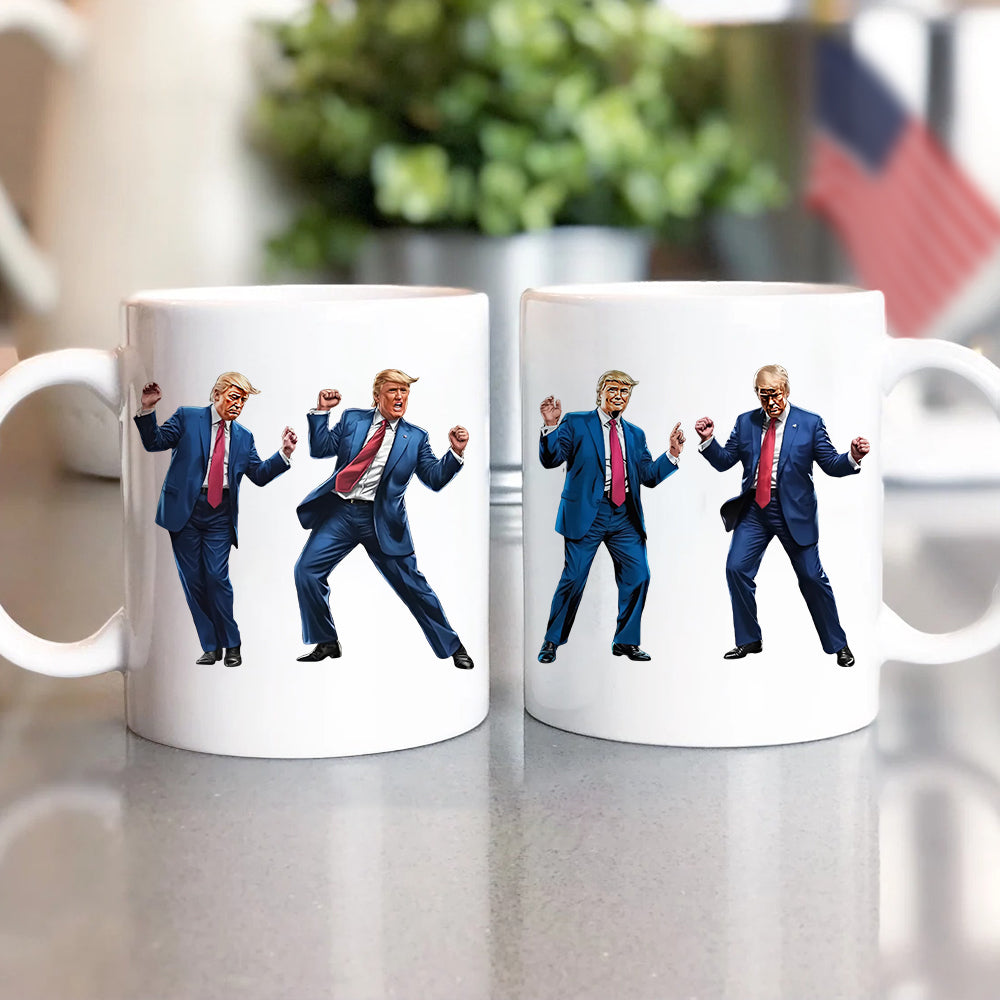 Trump Ready To Dance And Celebrate The Holidays White Mug LM32 65019