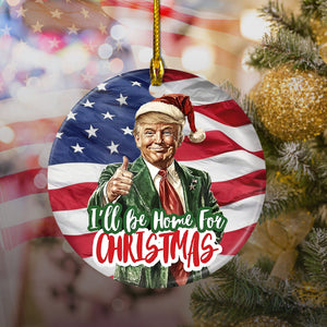 I'll Be Home for Christmas Ornament, Christmas Donald Ceramic Ornament HA75 63782