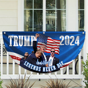 Trump Shooting B*****proof Trump 2024 Flag Donald Trump Non-Pleated Fan Flag HO82 65004