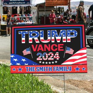 Personalized Family Name Trump Vance 2024 Yard Sign HO82 63238