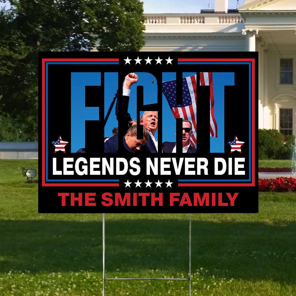 Personalized Donald Trump 2024 Fi**t Legends Never D** Yard Sign HO82 63228