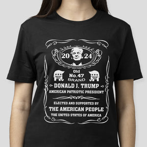 Donald J. Trump American Patriotic President Dark Shirt HA75 63924