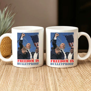 Trump 2024  Freedom Is B*****proof White Mug HO82 63098