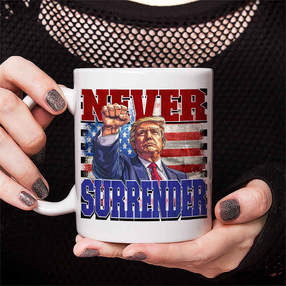 Never Surrender Trump 2024 White Mug HO82 63074