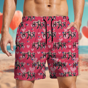 Trump Dancing Trump Valentine's Day Gift Beach Short HA75 64244