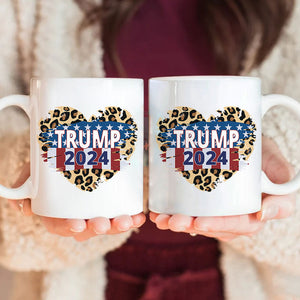 Trump 2024 With Leopard Heart Mug HO82 62642