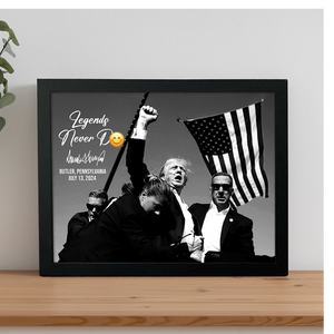 BnW Legends Never D** Donald Trump Picture Frame Canvas Poster TH10 63095