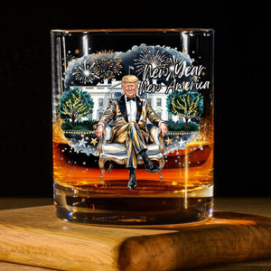 President Trump 2025 New Year New America Whisky Glass HA75 67154