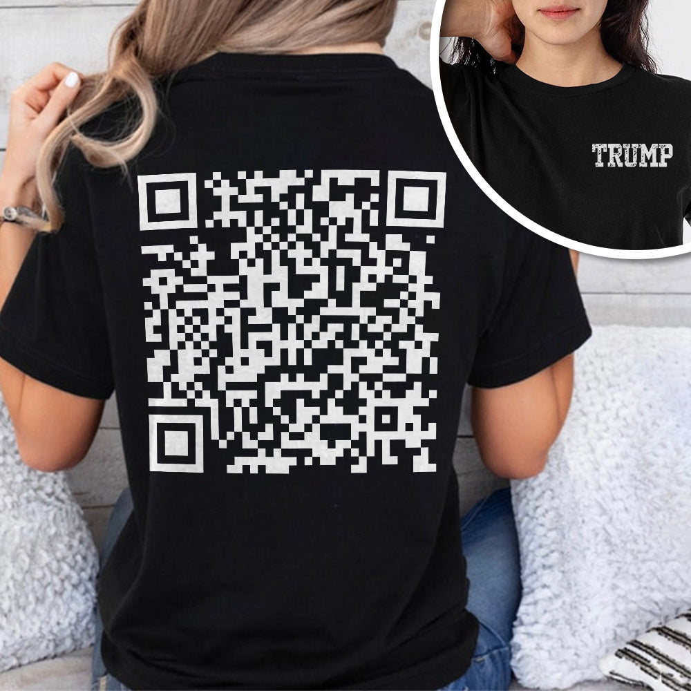 Funny QR President Trump 45 47 Dancing Back And Front Dark Shirt HA75 64166