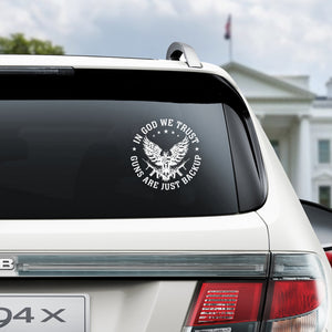 In God We Trust Eagle - Guns Are Just Backup Car Window Decal Sticker LM32 895463