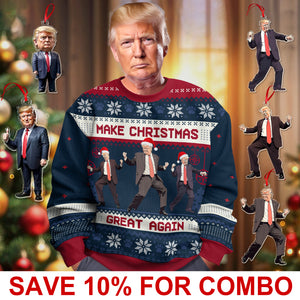 Trump Bring Motivation To Every Corner Of America - Make Christmas Great Again Ugly Sweater LM32 63689