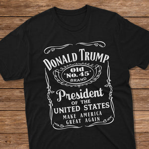 Donald Trump President Of United States Old No.45 Dark Shirt HO82 65282